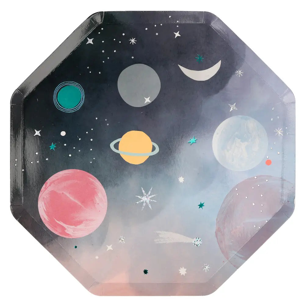 To the Moon Pappteller groß – Partyartikel Kindergeburtstag – Event Kids