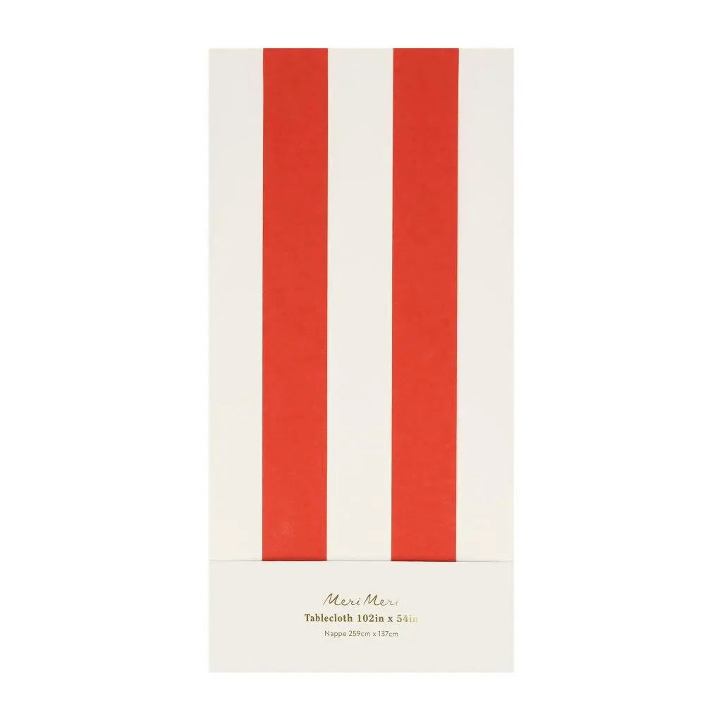 Papiertischdecke rot gestreift – Partyartikel Kindergeburtstag – Event Kids