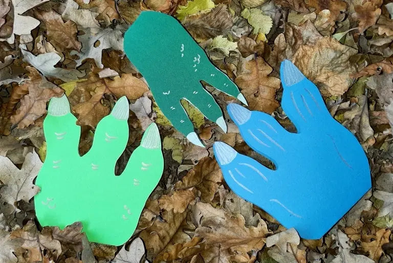 Dinotatze Einladung oder Fussspur Event Kids