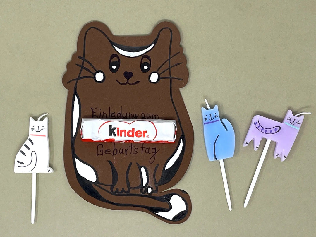 Einladung Katze mit Schoko Event Kids