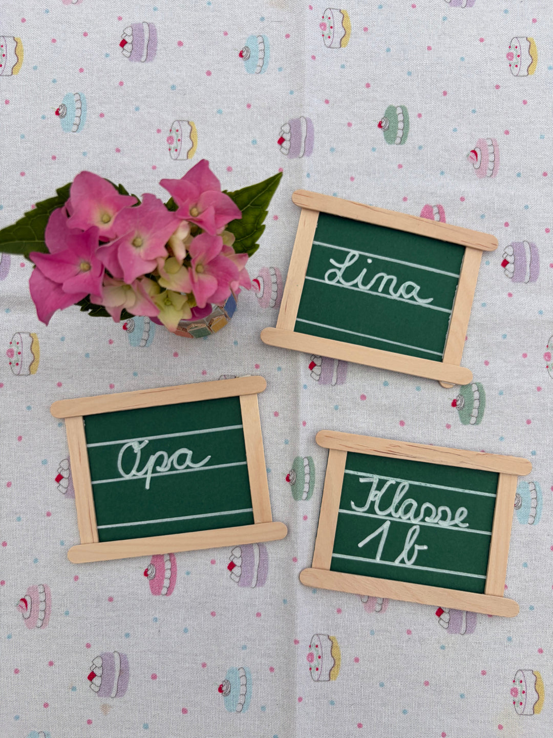 Einschulung Platzkarte in Tafel Form Event Kids