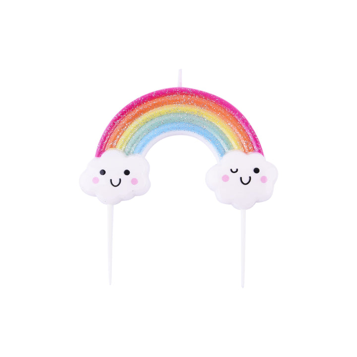 Rainbow Kerze mit Wolken