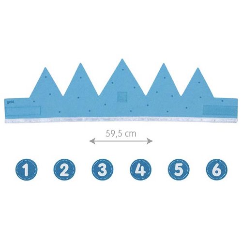 Geburtstagskrone mit Zahl blau