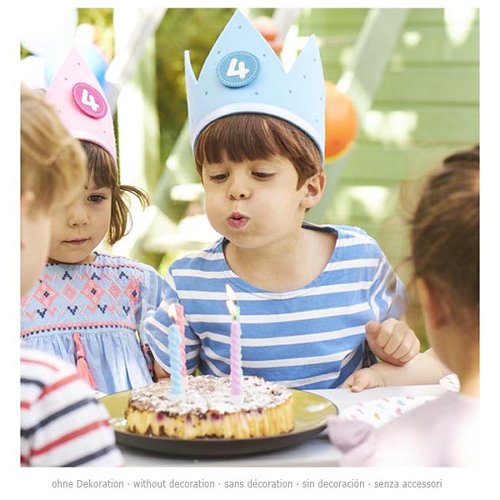 Geburtstagskrone mit Zahl blau