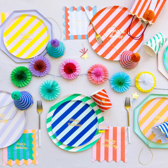 Stripe Happy Birthday Partybox (8 Personen)