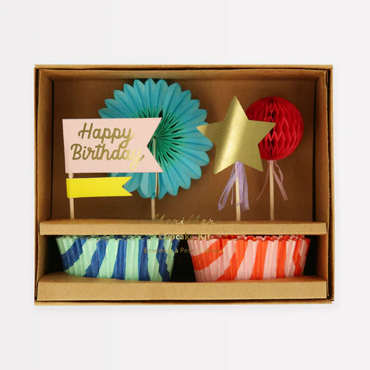 Stripe Happy Birthday Partybox (8 Personen)