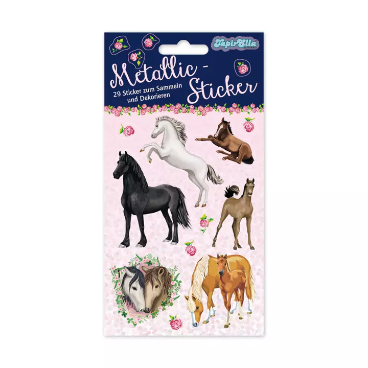 Pferde Metallic Sticker