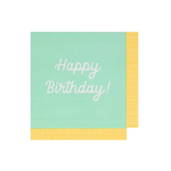 Mixed Happy Birthday Servietten gross