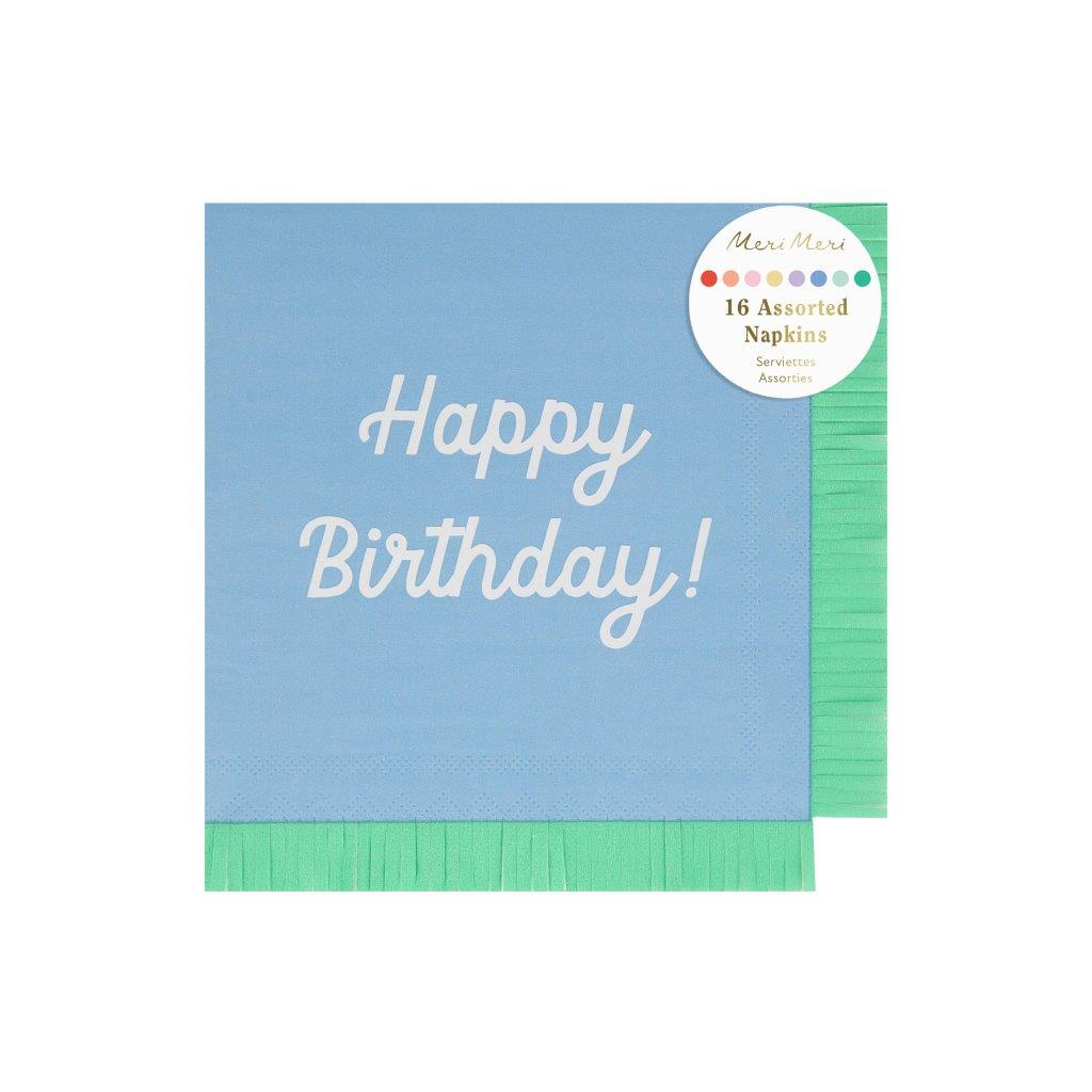 Mixed Happy Birthday Servietten gross