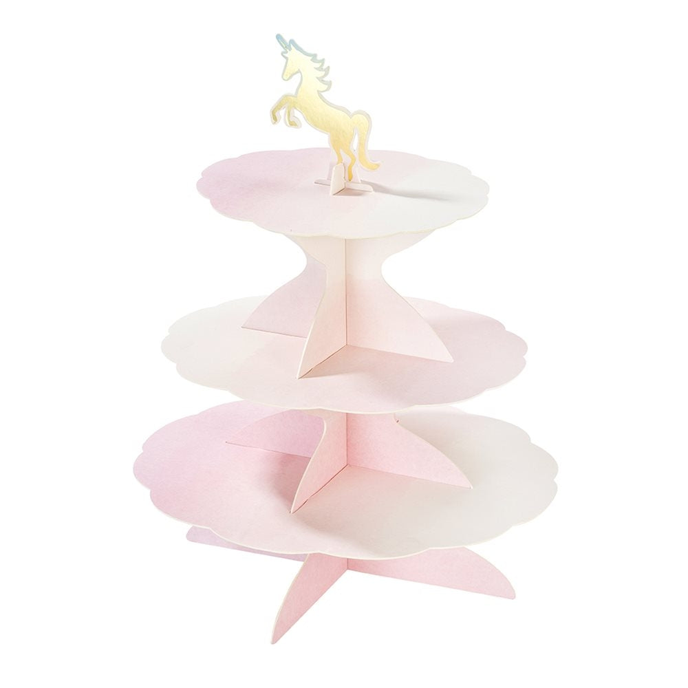 Kuchenständer Etagere mit 4 Motiven (Einhorn, Meerjungfrau, Schwan, etc.)
