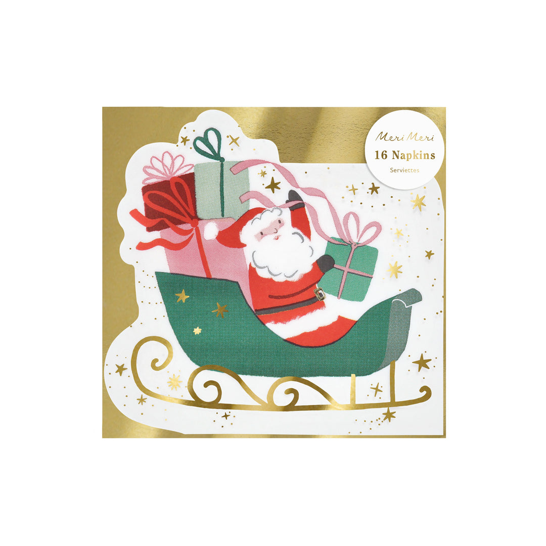 Weihnachtsschlitten Servietten