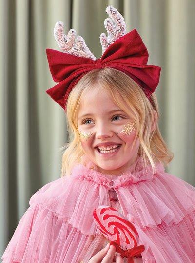 Haarreif Schleife mit Glitzergeweih