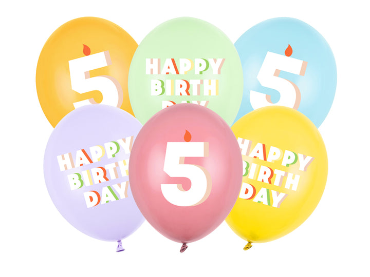 Happy Birthday Zahlenballons 5