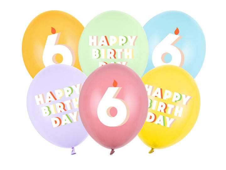 Happy Birthday Zahlenballons 6