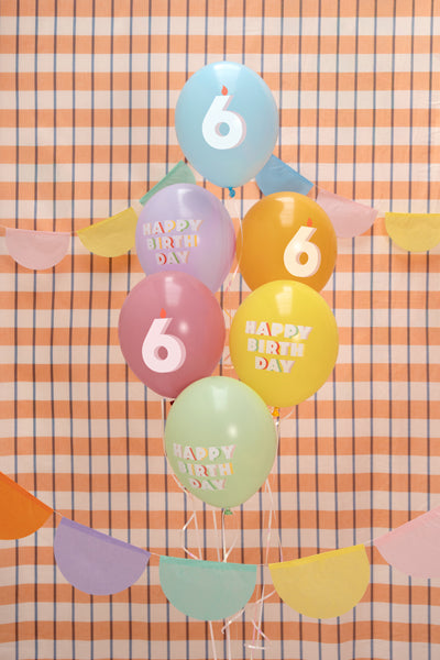 Happy Birthday Zahlenballons 6