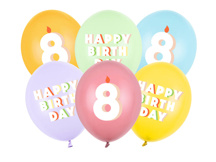 Happy Birthday Zahlenballons 8