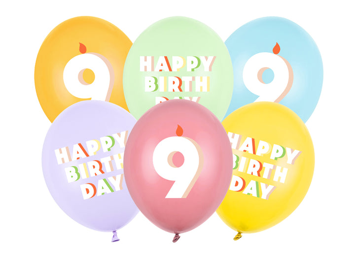 Happy Birthday Zahlenballons 9