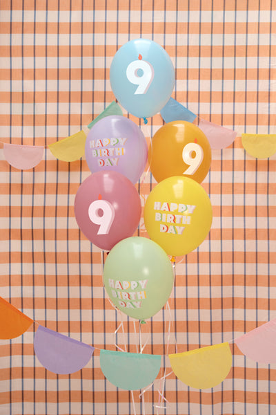 Happy Birthday Zahlenballons 9