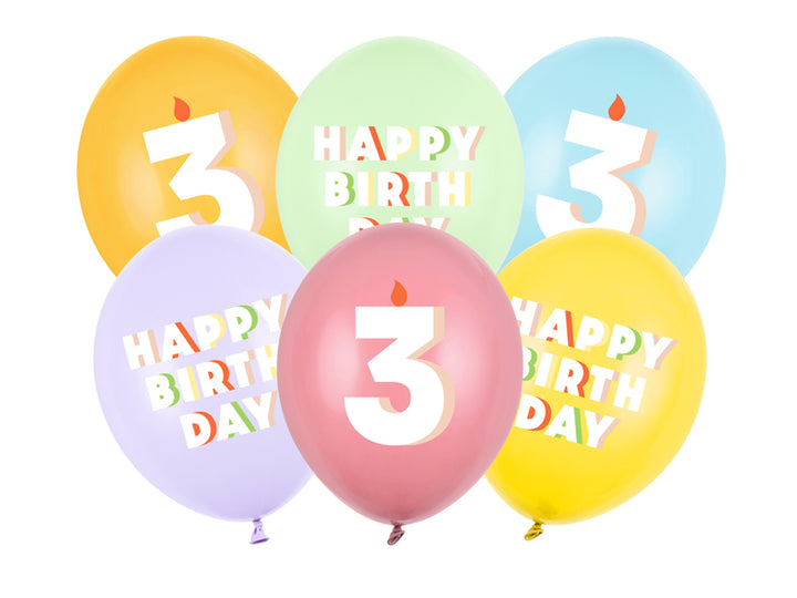 Happy Birthday Zahlenballons 3