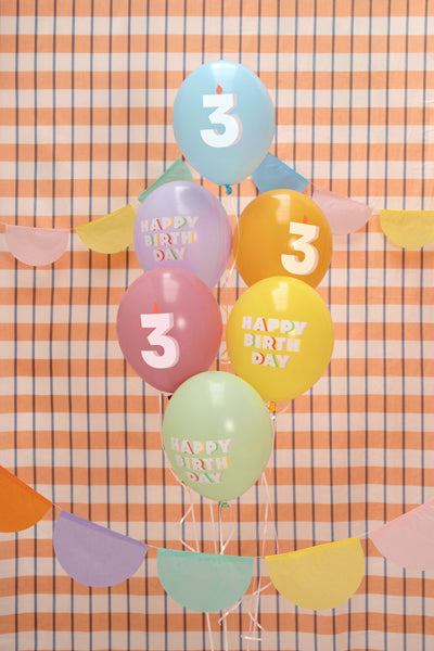 Happy Birthday Zahlenballons 3
