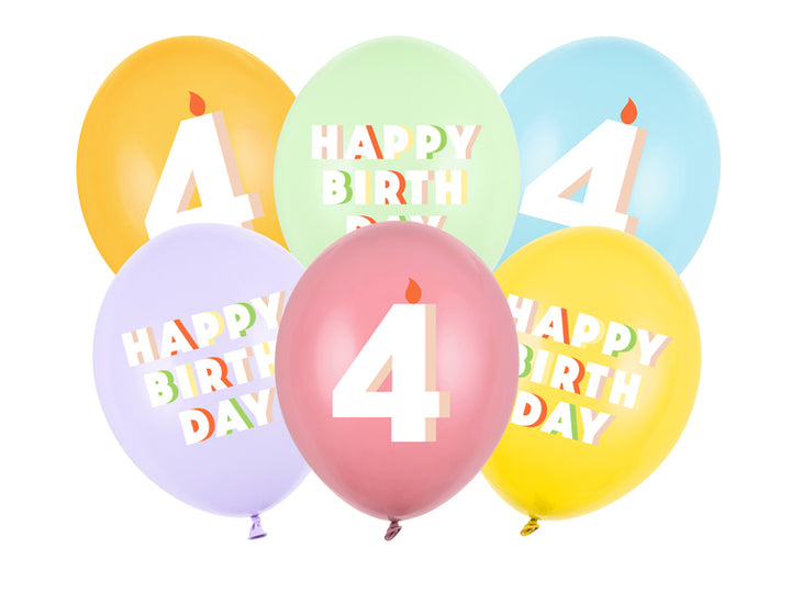 Happy Birthday Zahlenballons 4