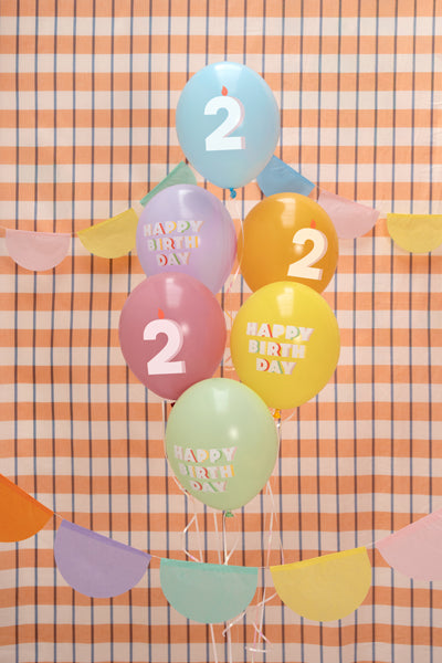Happy Birthday Zahlenballons 2