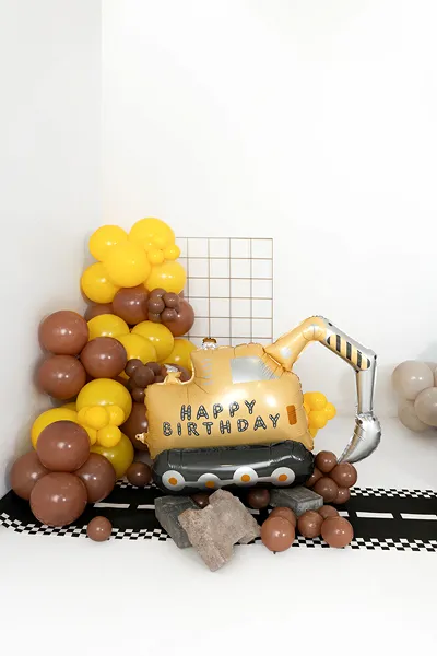 Bagger Happy Birthday Folienballon