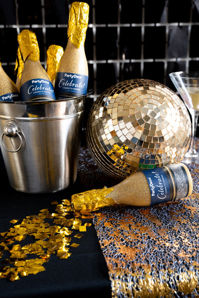 Champagner Konfettikanone gold