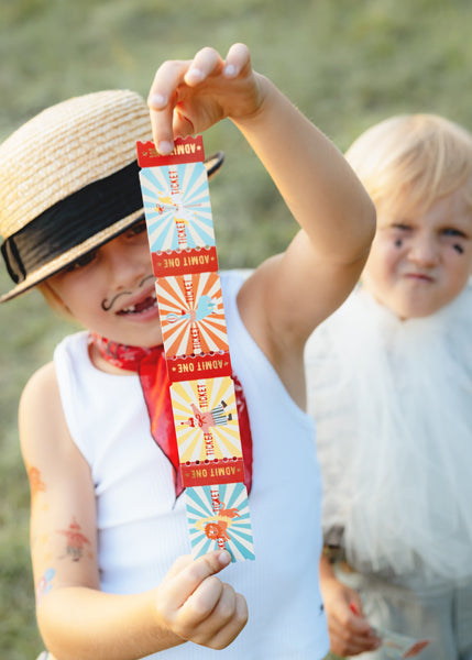 Zirkus Tickets + Sticker in Box