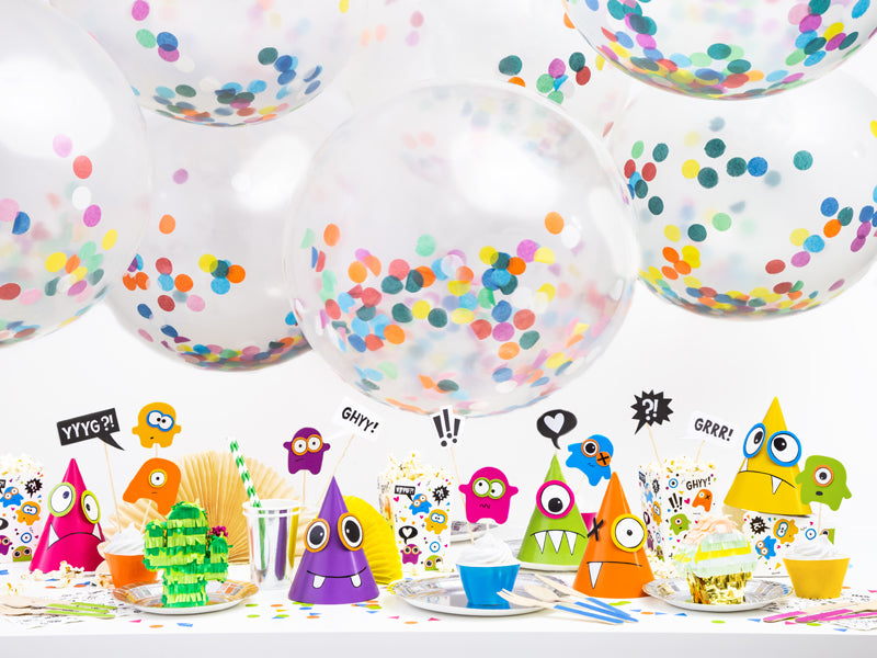 Konfetti Ballons bunte Kreise (1 m)