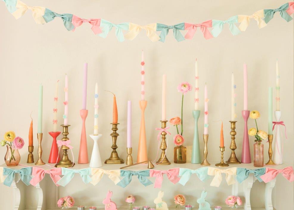 Stoffgirlande Schleifen Samt