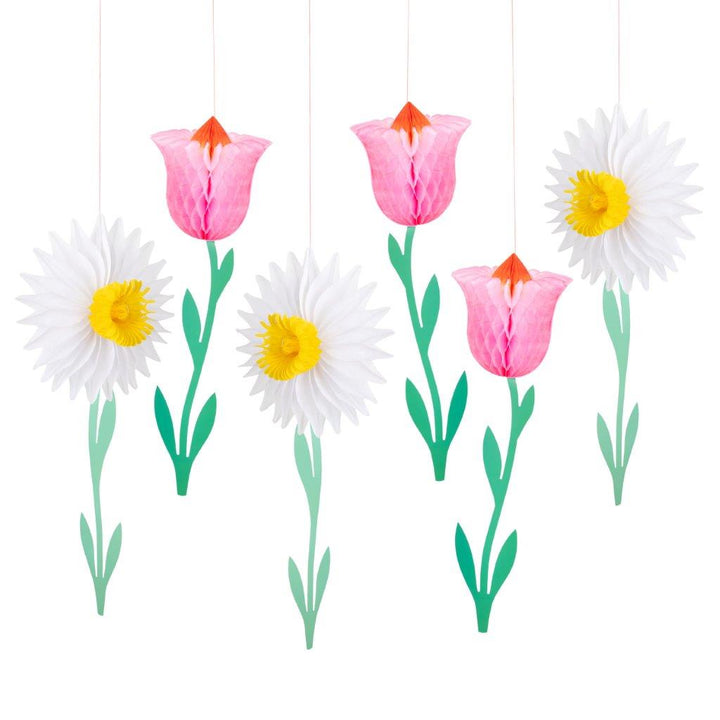 Blumen Wabenball Hängedekoration XL