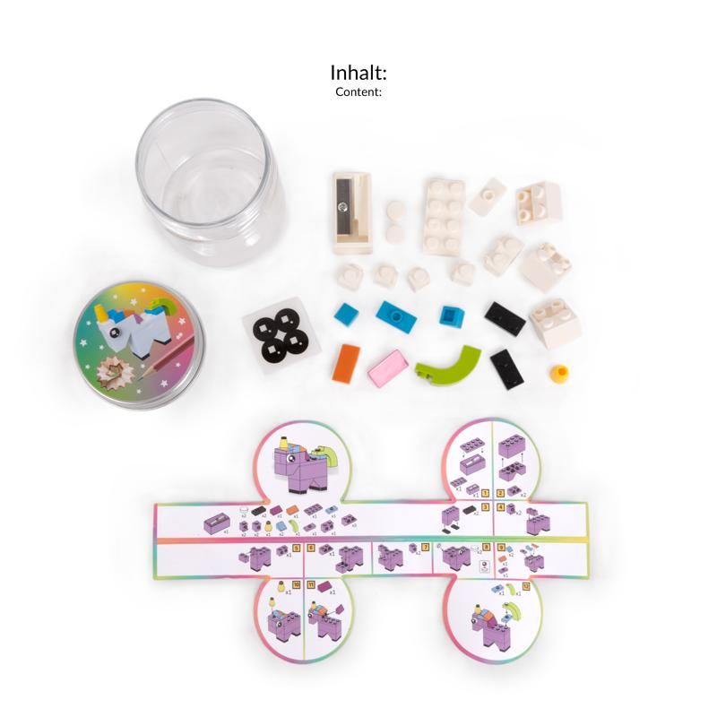 Einhorn Bausteine mit Anspitzer