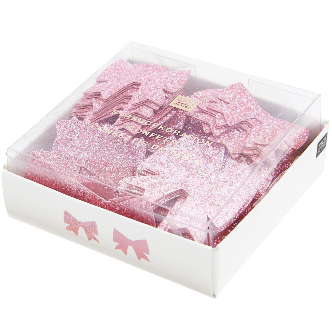 Konfetti rosa Schleifen