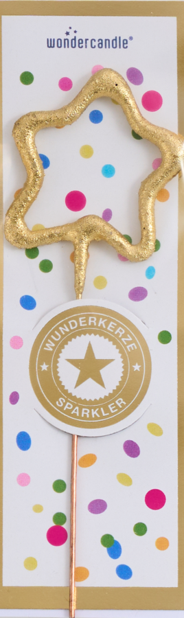 Mini Wunderkerze Konfetti Stern