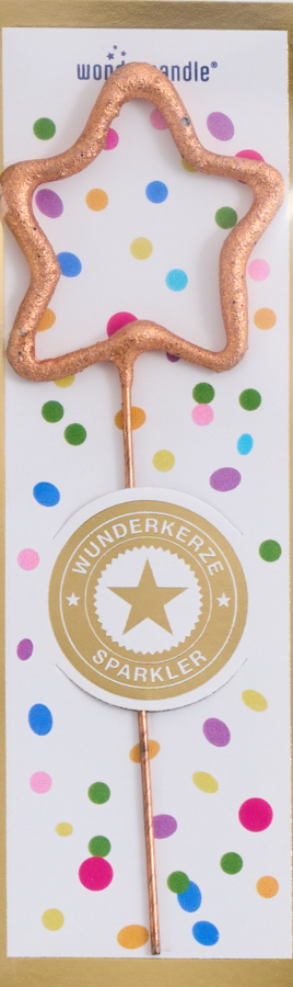Mini Wunderkerze Konfetti Stern