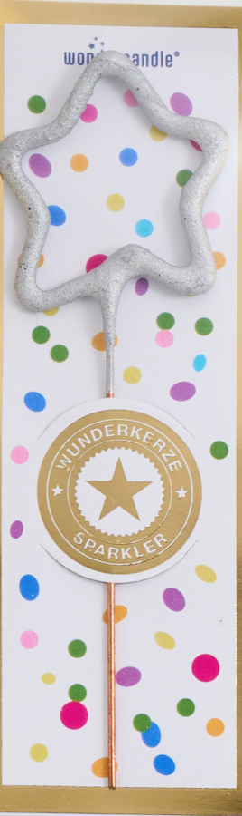 Mini Wunderkerze Konfetti Stern