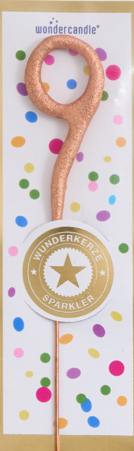 Mini Wunderkerze Konfetti Zahl 9