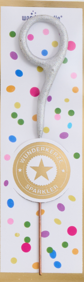 Mini Wunderkerze Konfetti Zahl 9