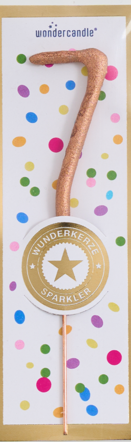 Mini Wunderkerze Konfetti Zahl 7