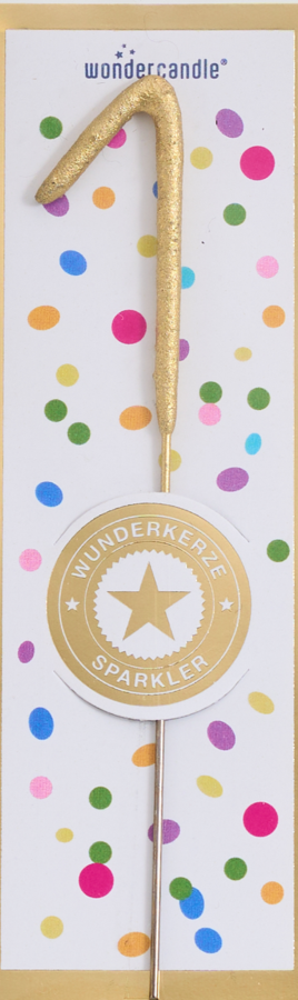 Mini Wunderkerze Konfetti Zahl 1