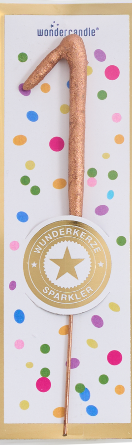 Mini Wunderkerze Konfetti Zahl 1