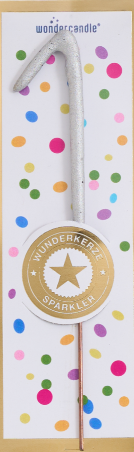 Mini Wunderkerze Konfetti Zahl 1