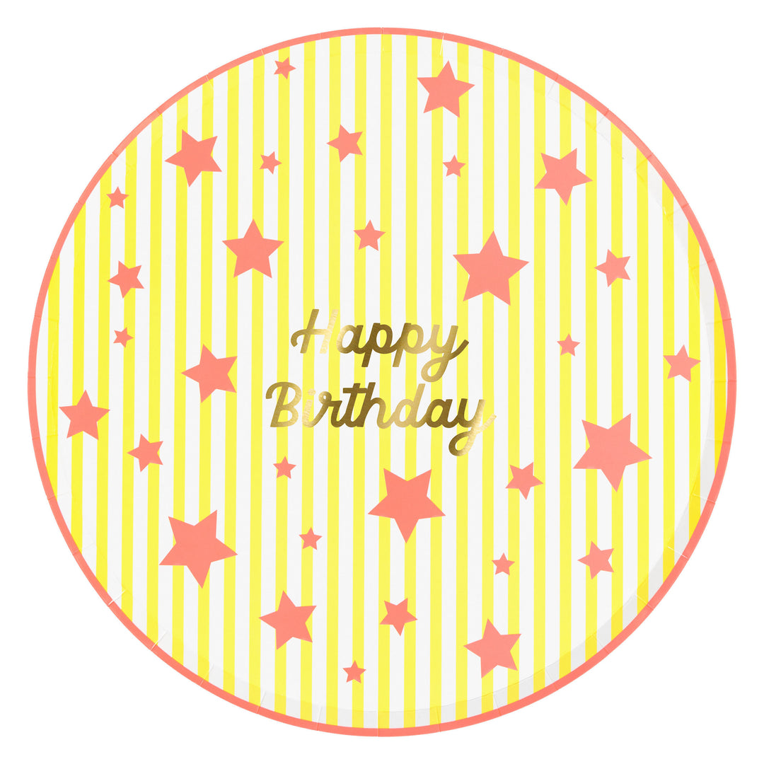 Bright Star Happy Birthday Pappteller gross