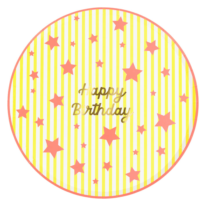 Bright Star Happy Birthday Pappteller gross