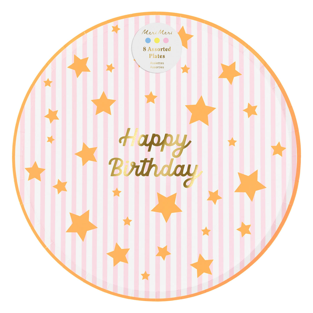 Bright Star Happy Birthday Pappteller gross