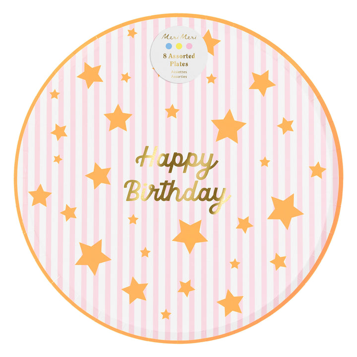Bright Star Happy Birthday Pappteller gross