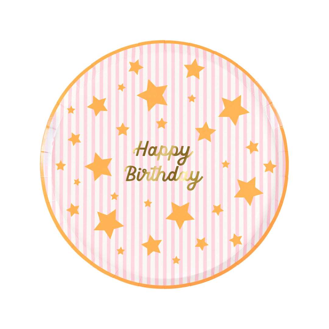 Bright Star Happy Birthday Pappteller klein