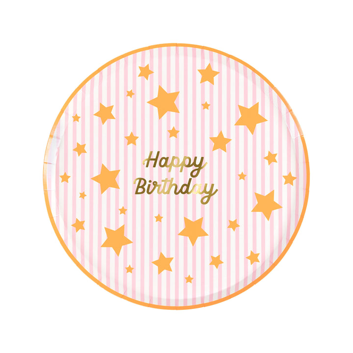 Bright Star Happy Birthday Pappteller klein