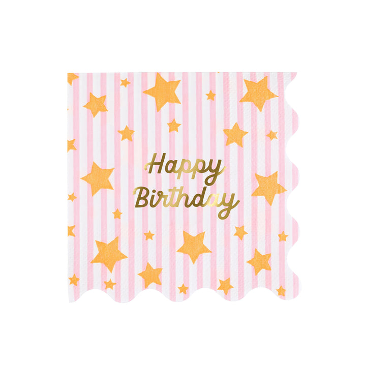Bright Star Happy Birthday Servietten gross